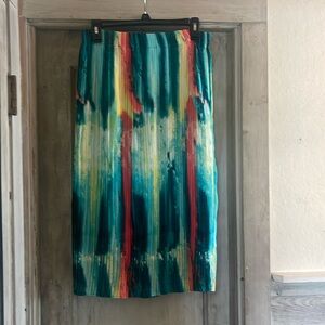 Alfini - Pop Art Knife Pleat Midi Skirt - multi colorful - size PM